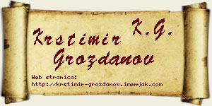 Krstimir Grozdanov vizit kartica